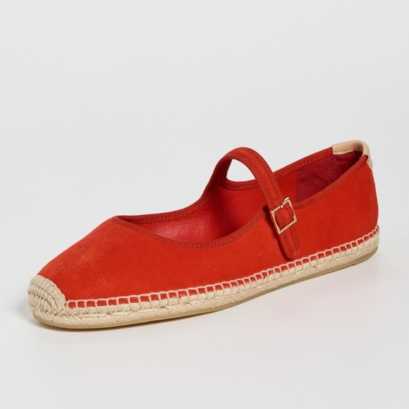 Tory Burch Red Espadrille Flats